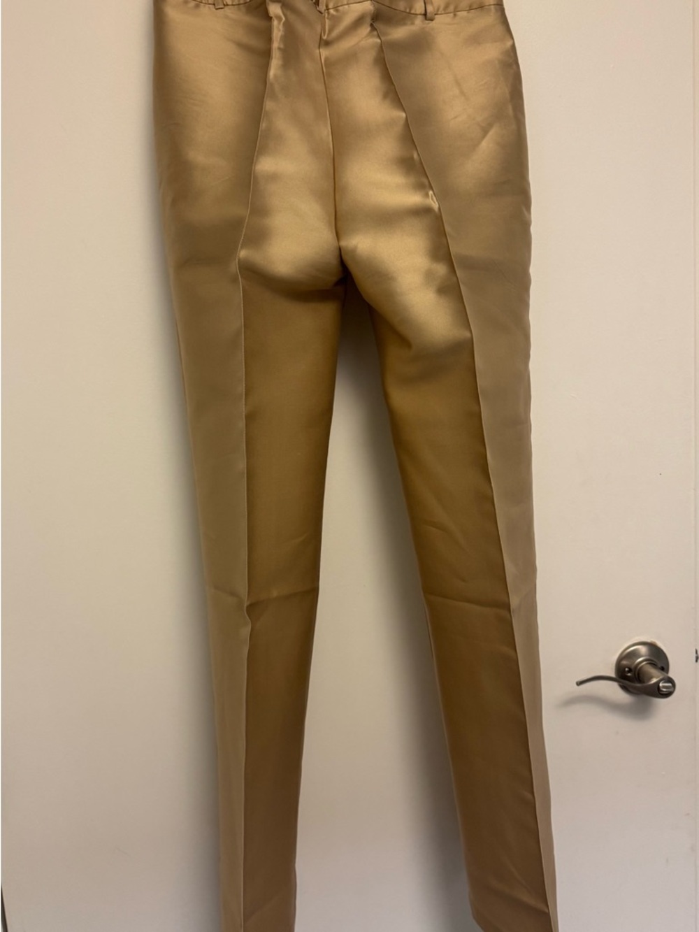 NWT Destree Beige satin straight pants - Picture 6 of 6